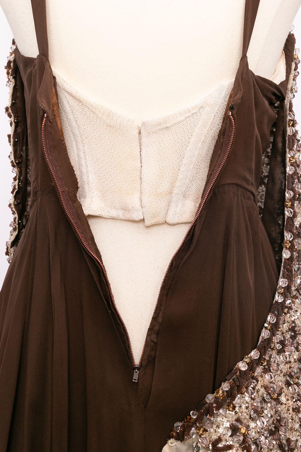 Balmain Haute Couture silk dress For Sale 5