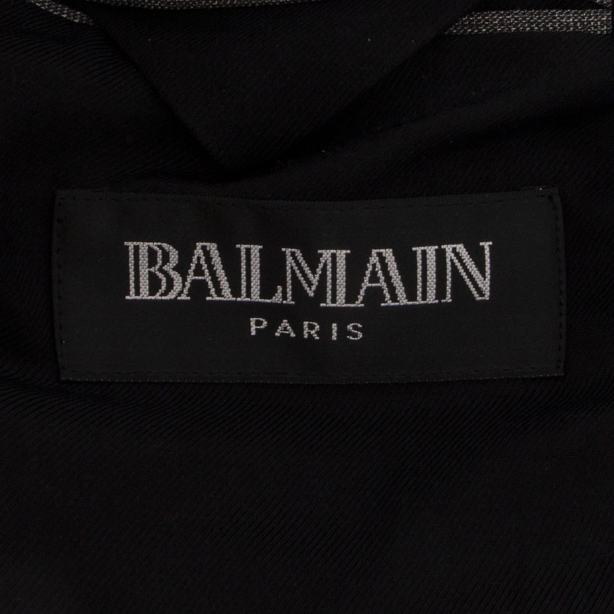 BALMAIN heather grey cotton Blazer Jacket 38 S For Sale 1