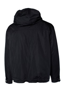 Balmain, hooded bomber jacket in black