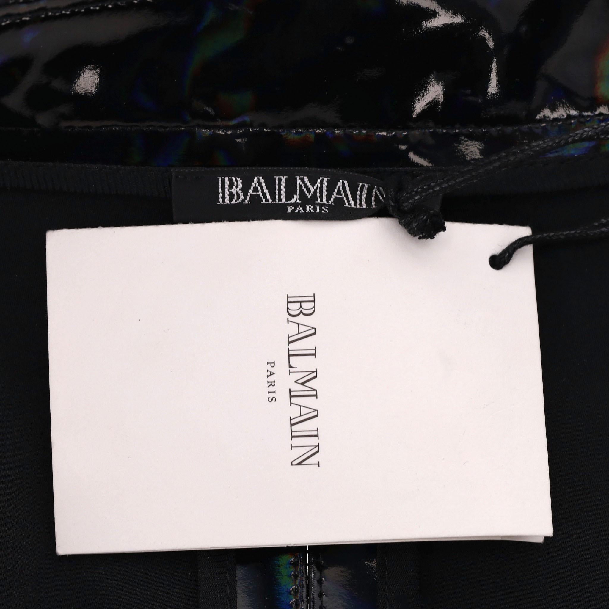 Balmain Iridescent Vinyl Two-Piece Set For Sale 3