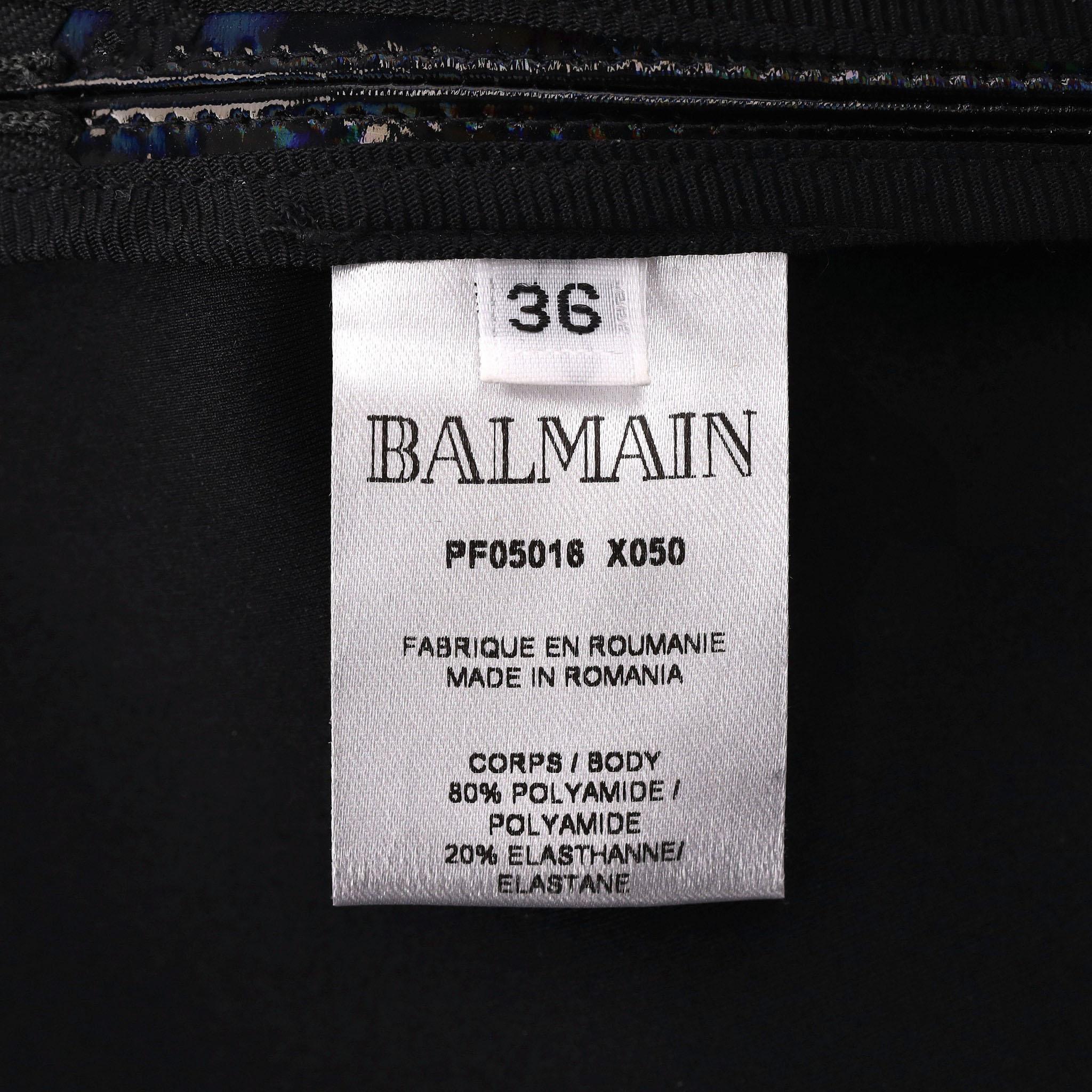 Balmain Iridescent Vinyl Two-Piece Set For Sale 4