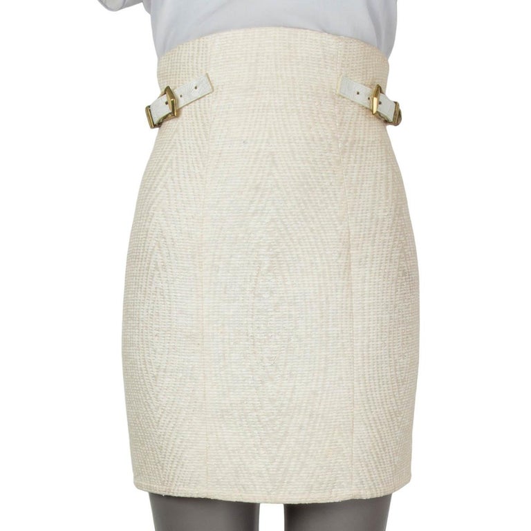 Louis Vuitton Belted Mini Wrap Skirt , Green, 34