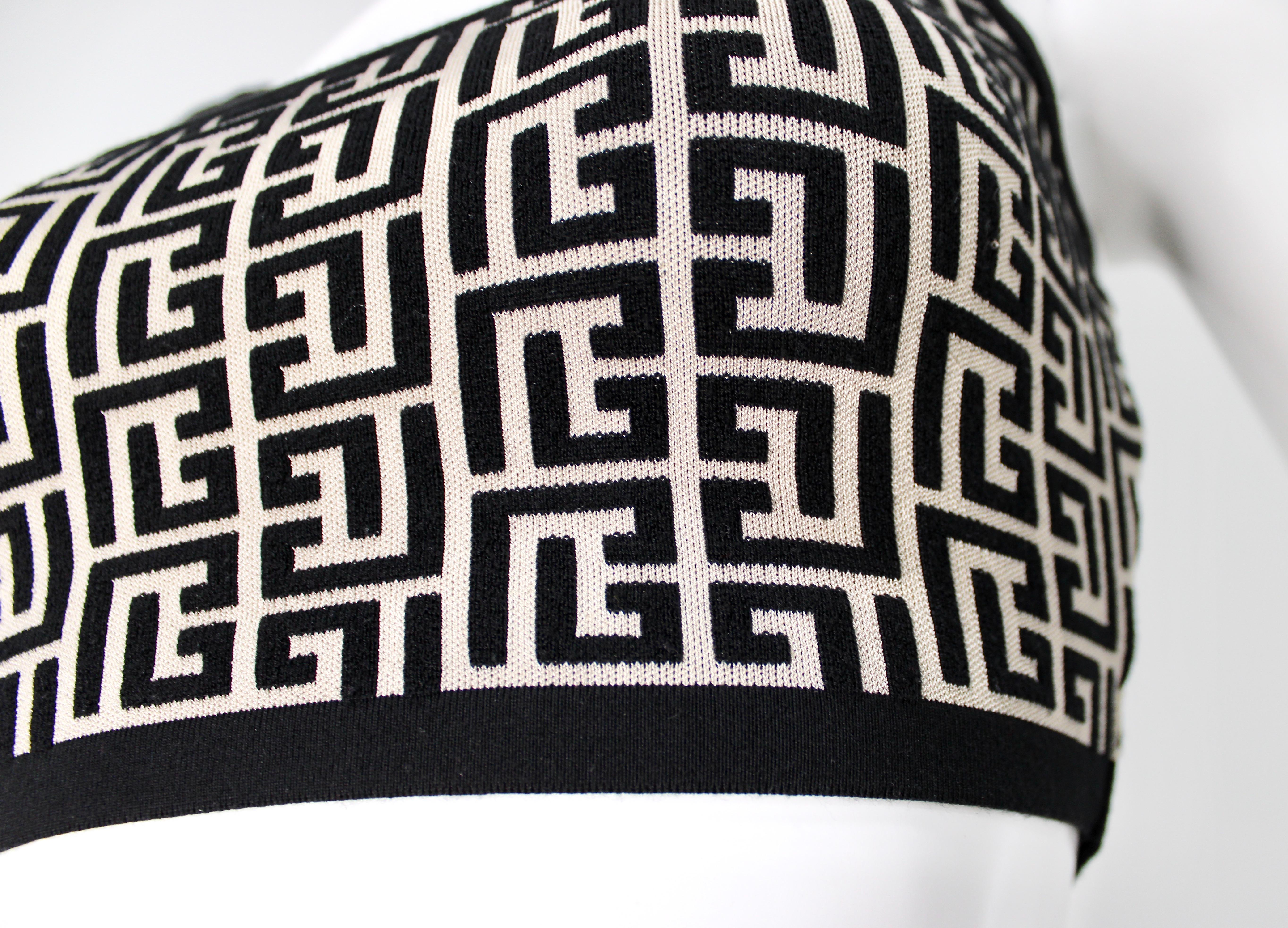 Canotta Balmain in maglia jacquard con Monogram In condizioni buone in vendita a Scottsdale, AZ