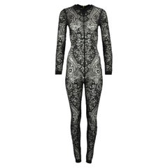 Balmain Jacquard Stretch Knit Jumpsuit Fr 36 Uk 8