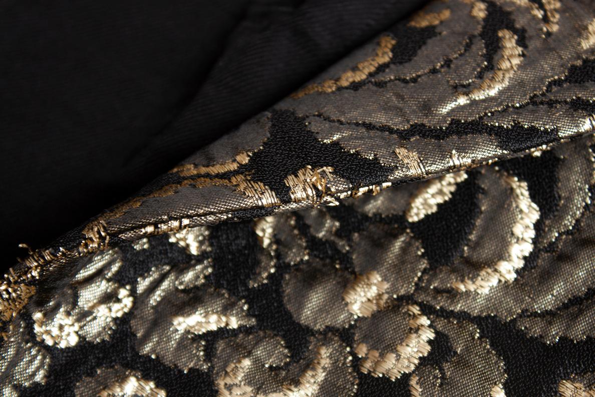 Balmain, jacquard woven blazer in black and gold For Sale 1