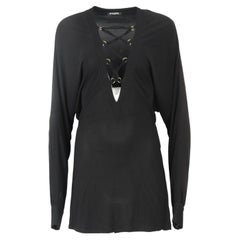 Balmain Lace Up Crepe Mini Dress Fr 36 Uk 8