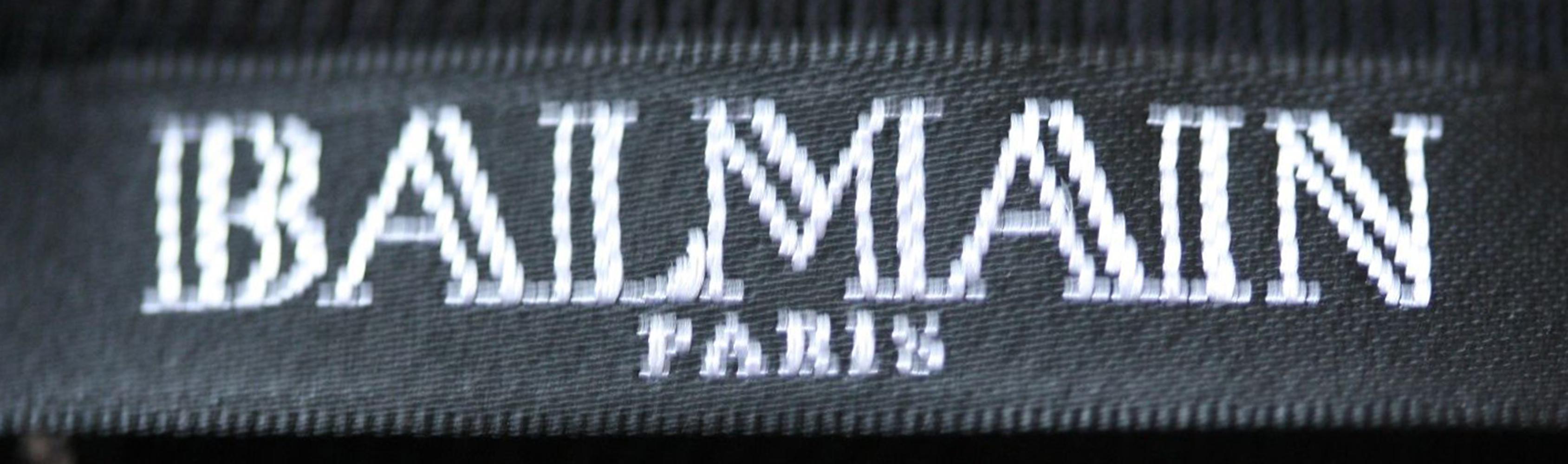 Black Balmain Lace-Up Ribbed Stretch-Knit Mini Dress