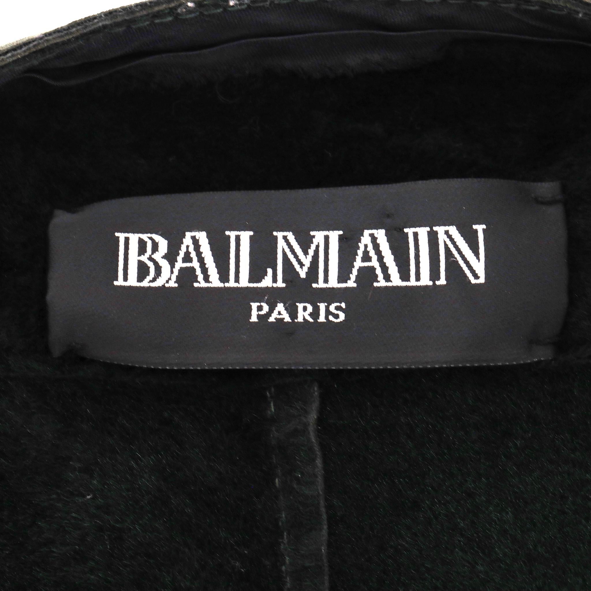 Balmain Bikerjacke aus Lammwildleder und Shearling im Angebot 1