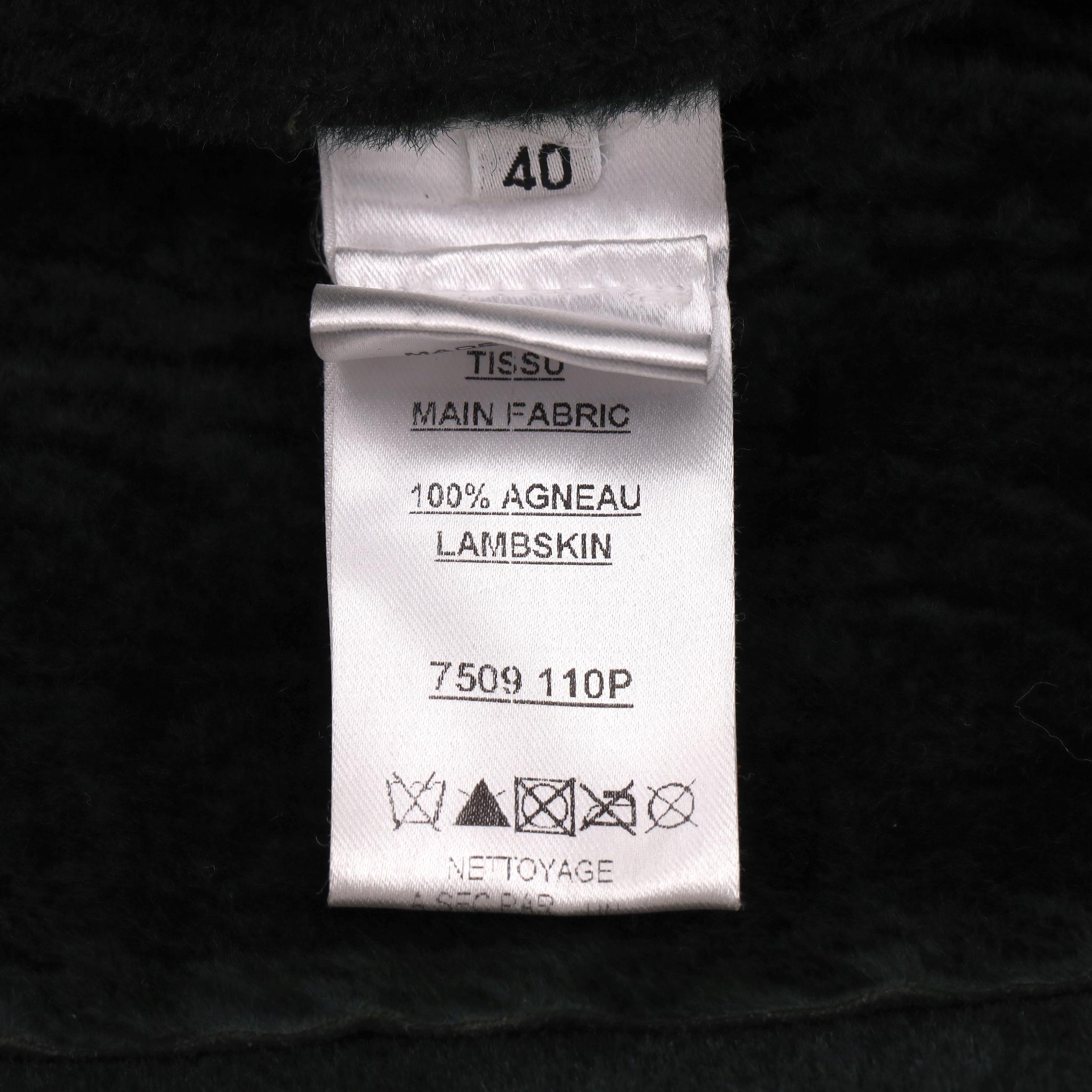 Balmain Bikerjacke aus Lammwildleder und Shearling im Angebot 2