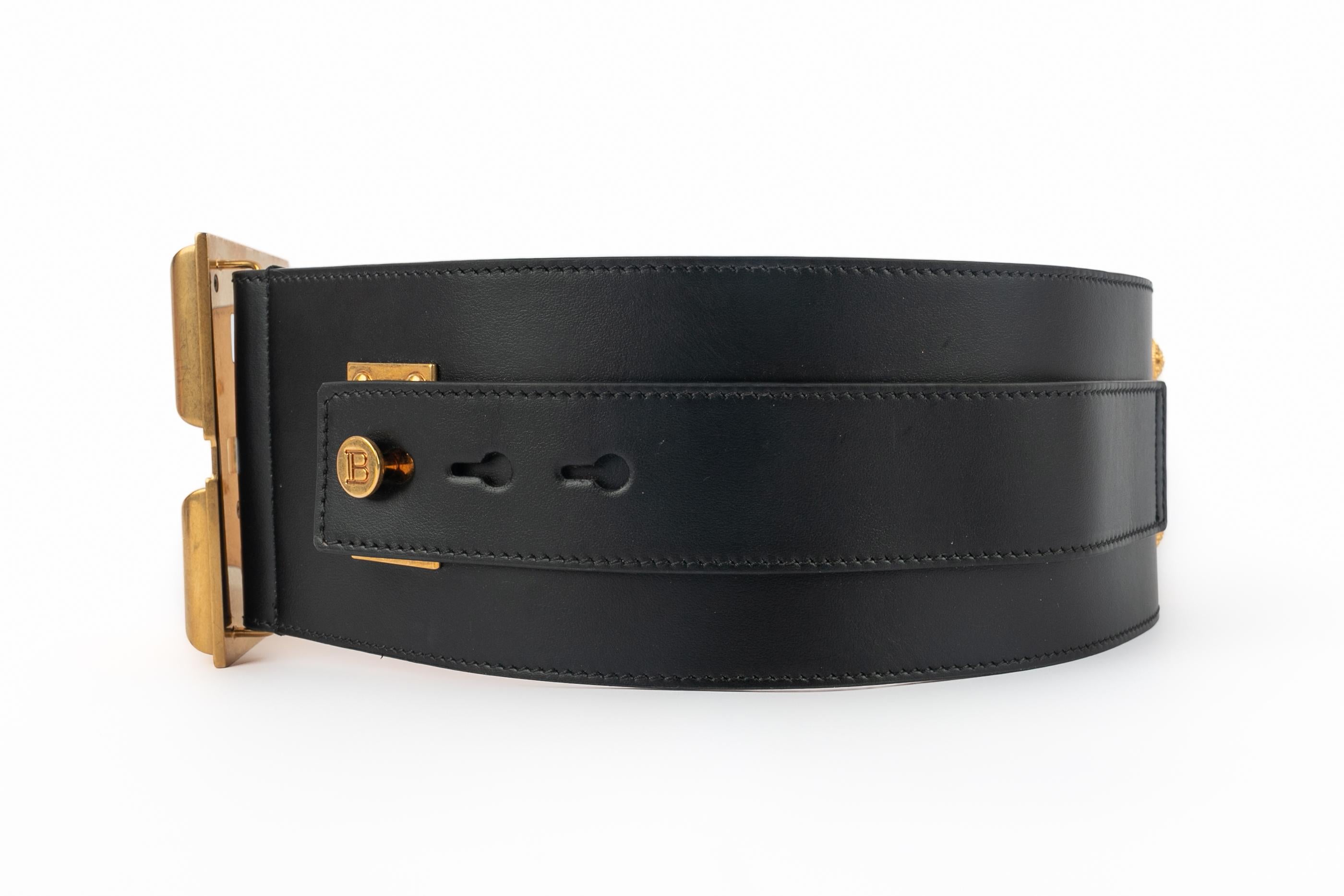 Balmain leather belt In condizioni ottime in vendita a SAINT-OUEN-SUR-SEINE, FR