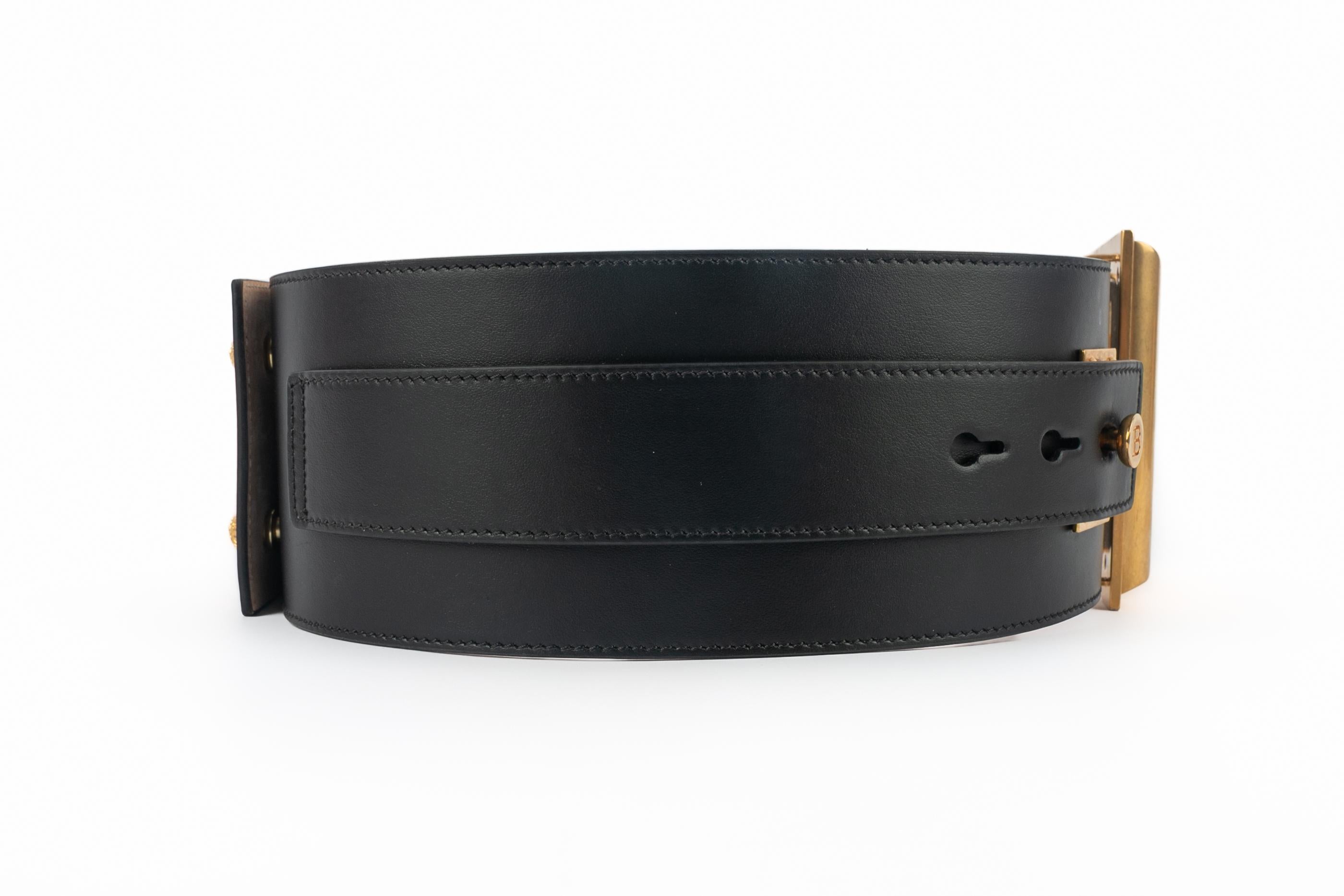 Balmain leather belt in vendita 1