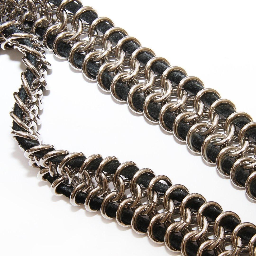 leather and chain belt