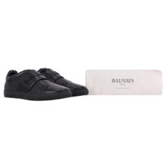 Balmain Leather Logo Slip-on Sneakers