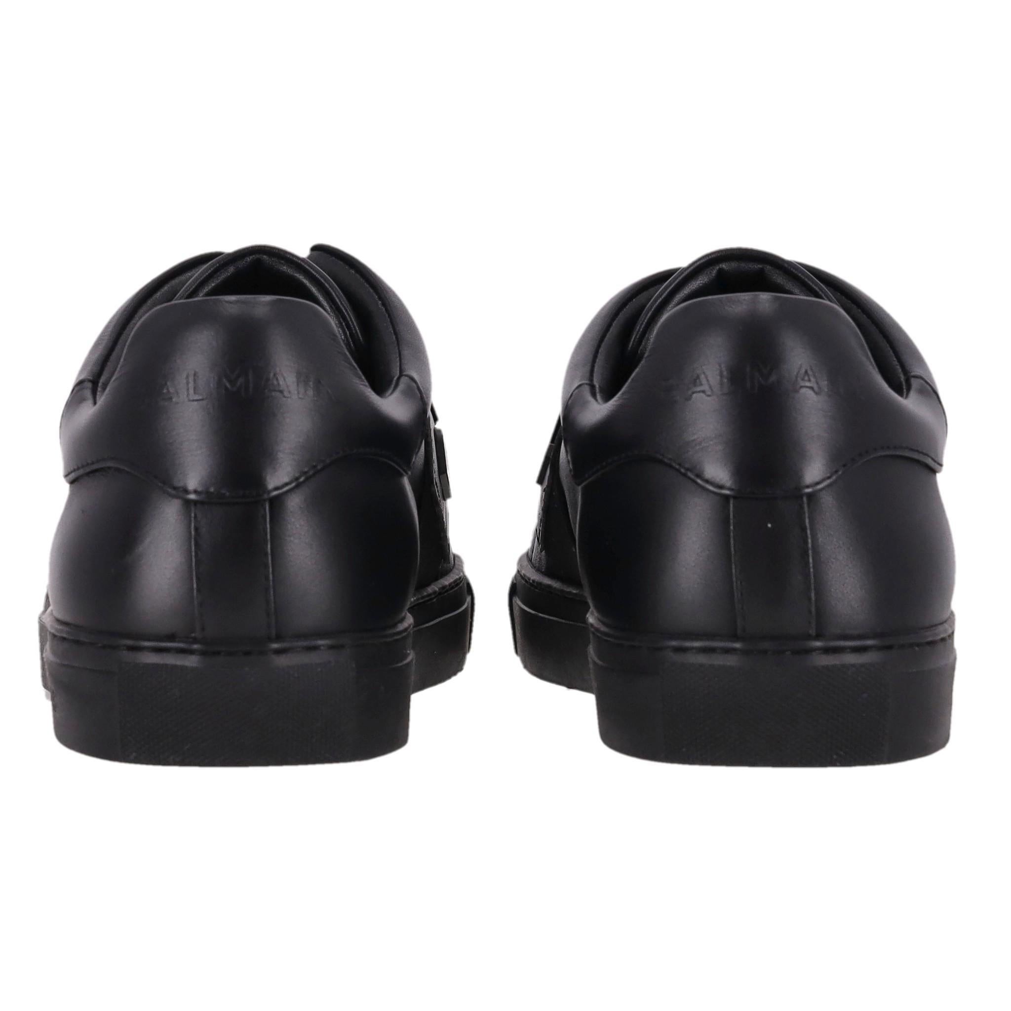 Men's Balmain Leather Logo Slip-on Sneakers