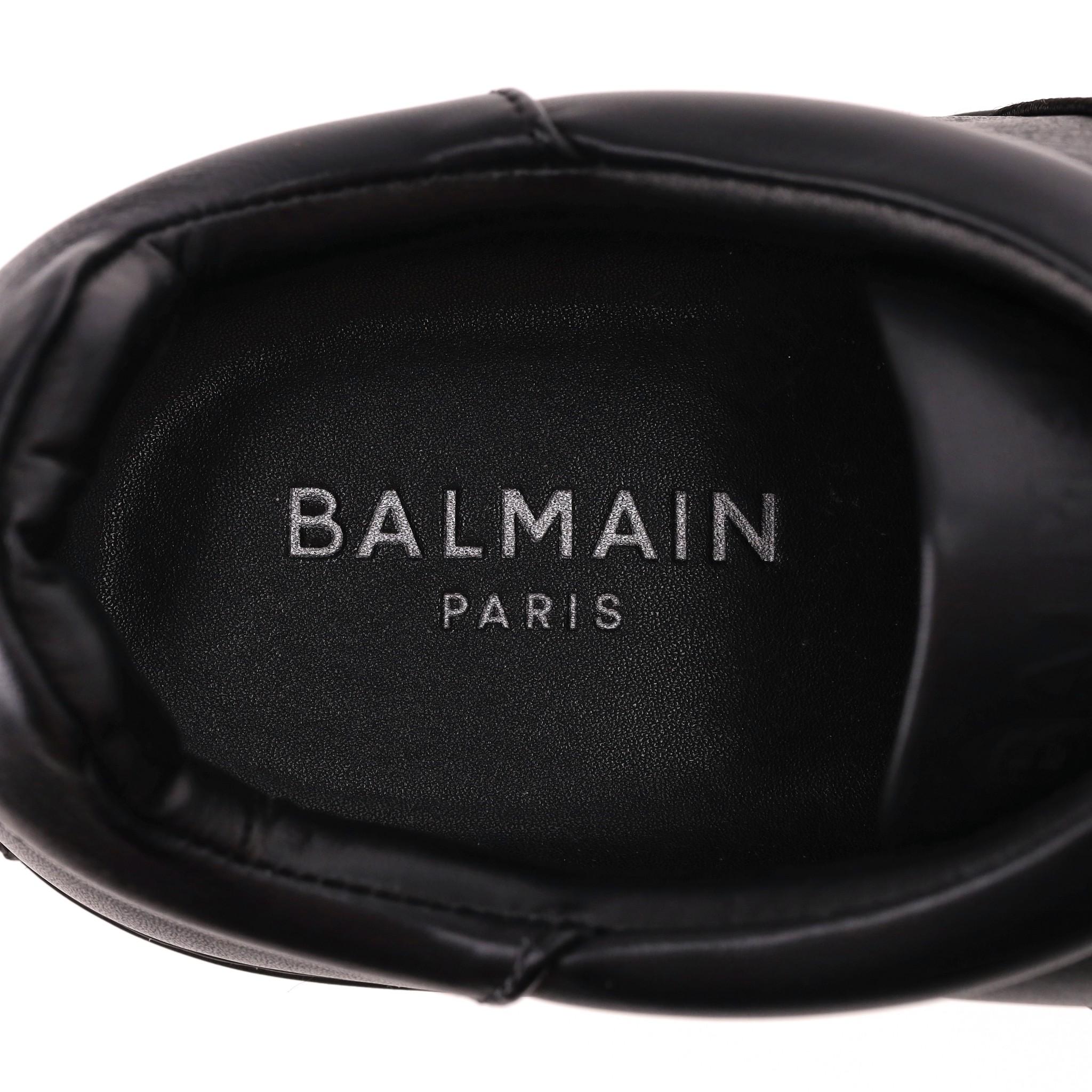 Balmain Leather Logo Slip-on Sneakers 3