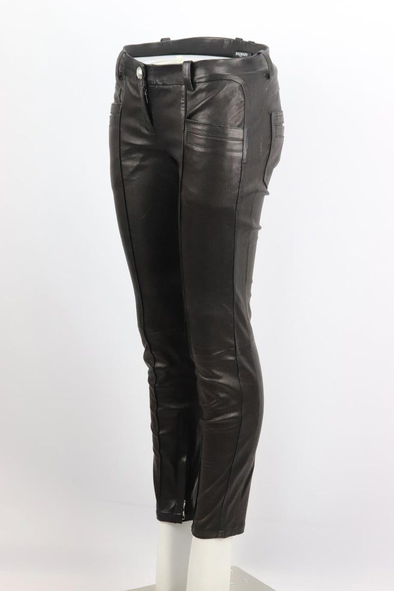 Balmain Leather Low Rise Skinny Pants Fr 36 Uk 8 For Sale At 1stDibs balmain-leather-low-rise-skinny-pants-fr-36-uk-8-for-sale-at-1stdibs