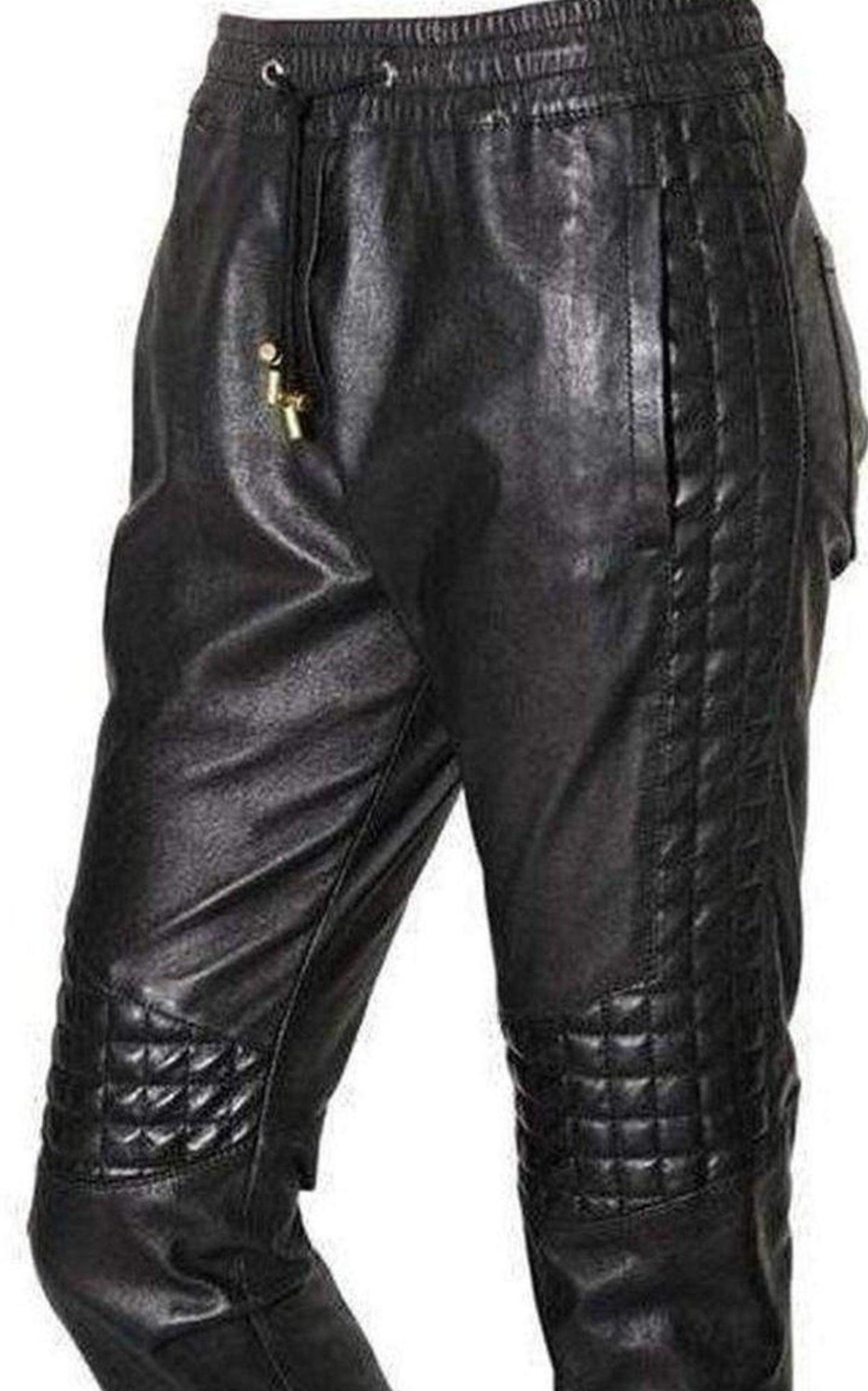 Balmain Leder-Hosenhose FR 42 Damen im Angebot