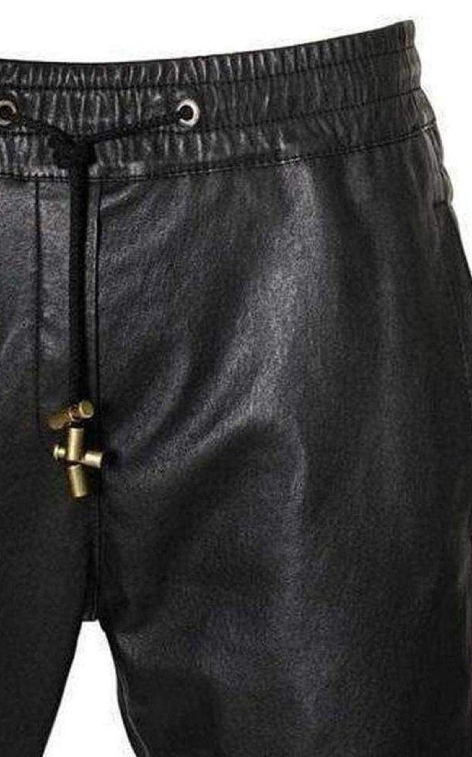Balmain Leder-Hosenhose FR 42 im Angebot 1