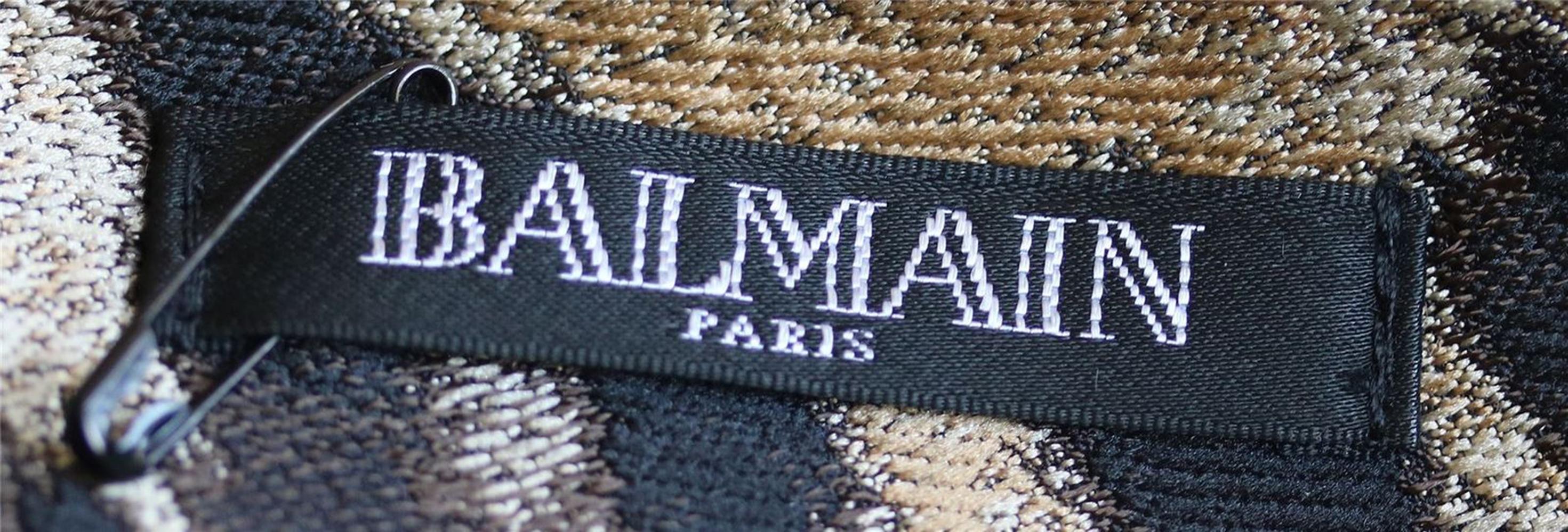 Black Balmain Leopard-Jacquard Mini Skirt 