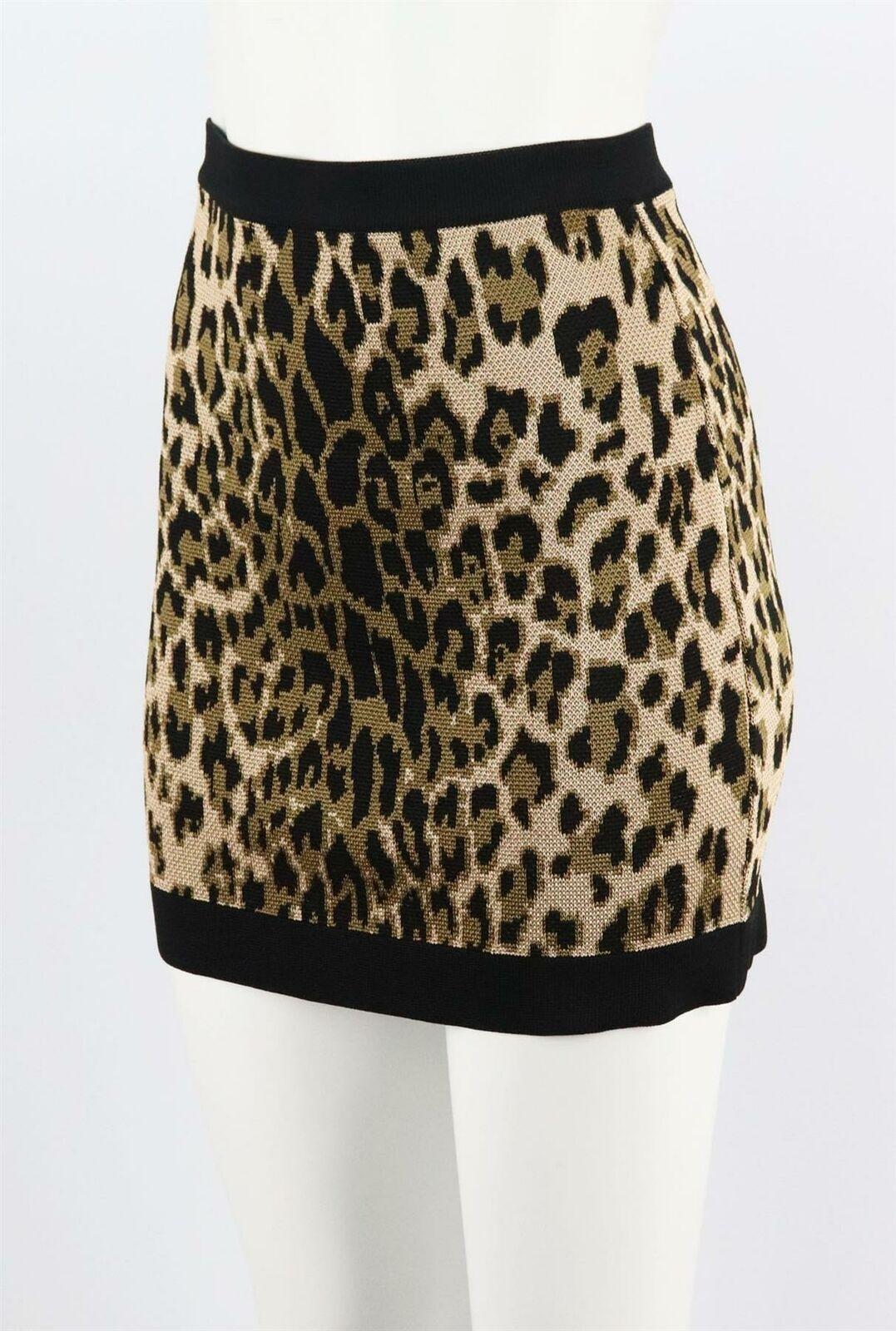 balmain leopard skirt