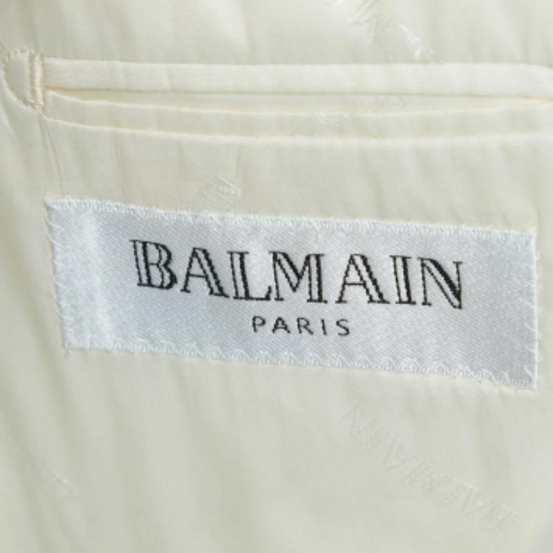 Balmain Hellbraune Wollmischung Einreihiger Blazer XS im Zustand „Relativ gut“ im Angebot in Dubai, Al Qouz 2
