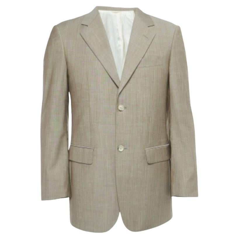 Balmain Hellbraune Wollmischung Einreihiger Blazer XS im Angebot