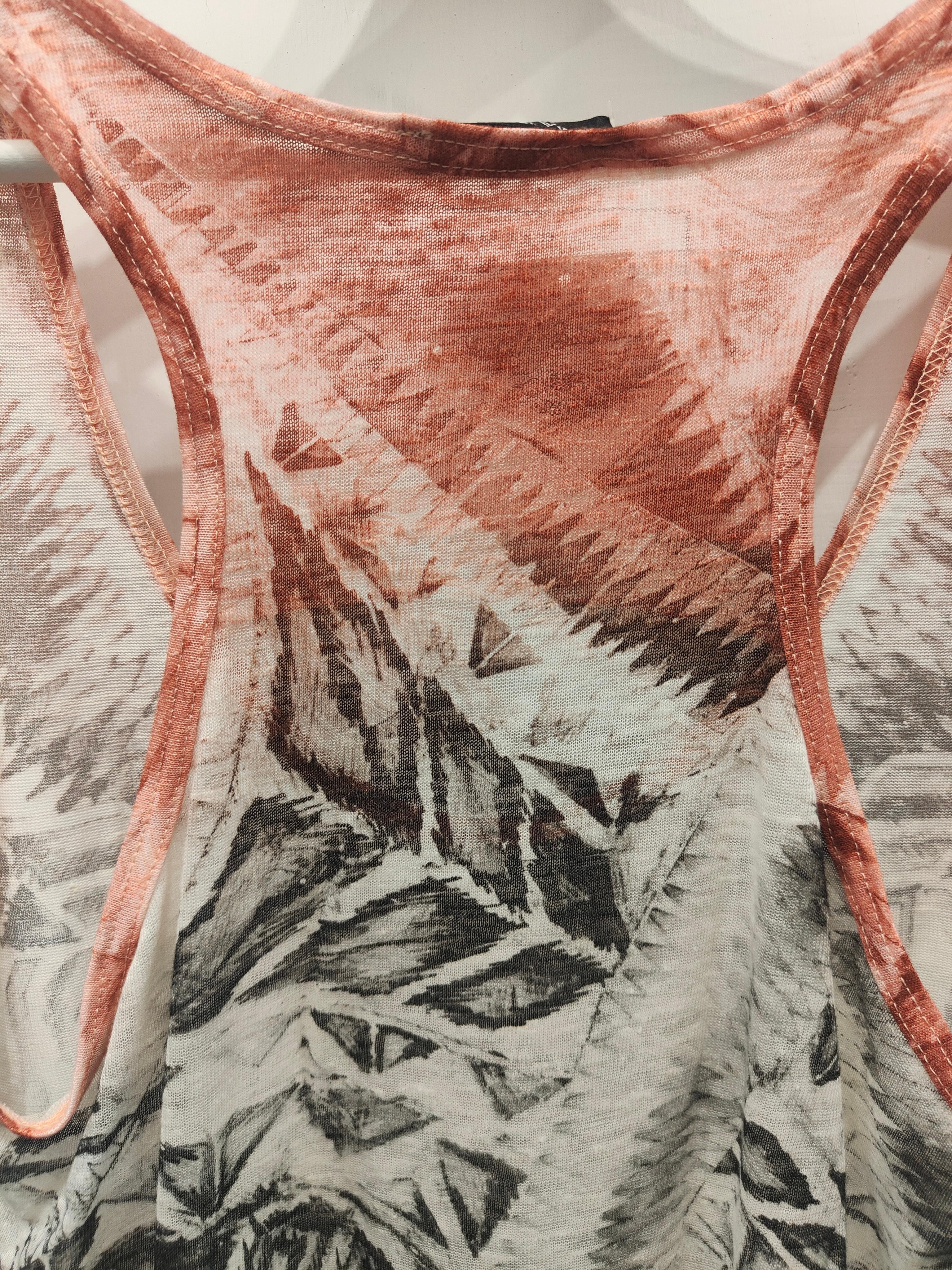 Top multicolore in lino Balmain in vendita 5