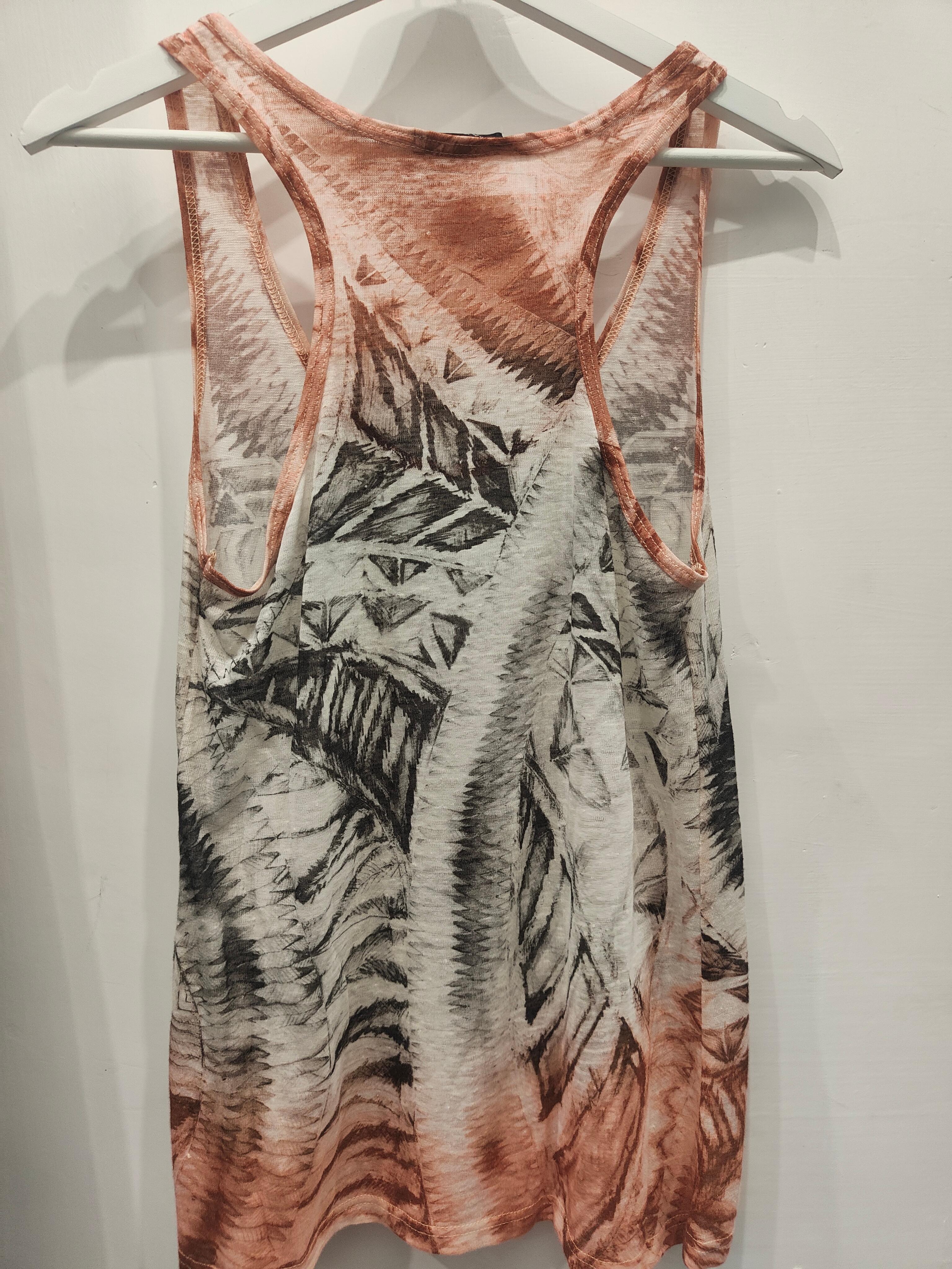 Top multicolore in lino Balmain in vendita 3