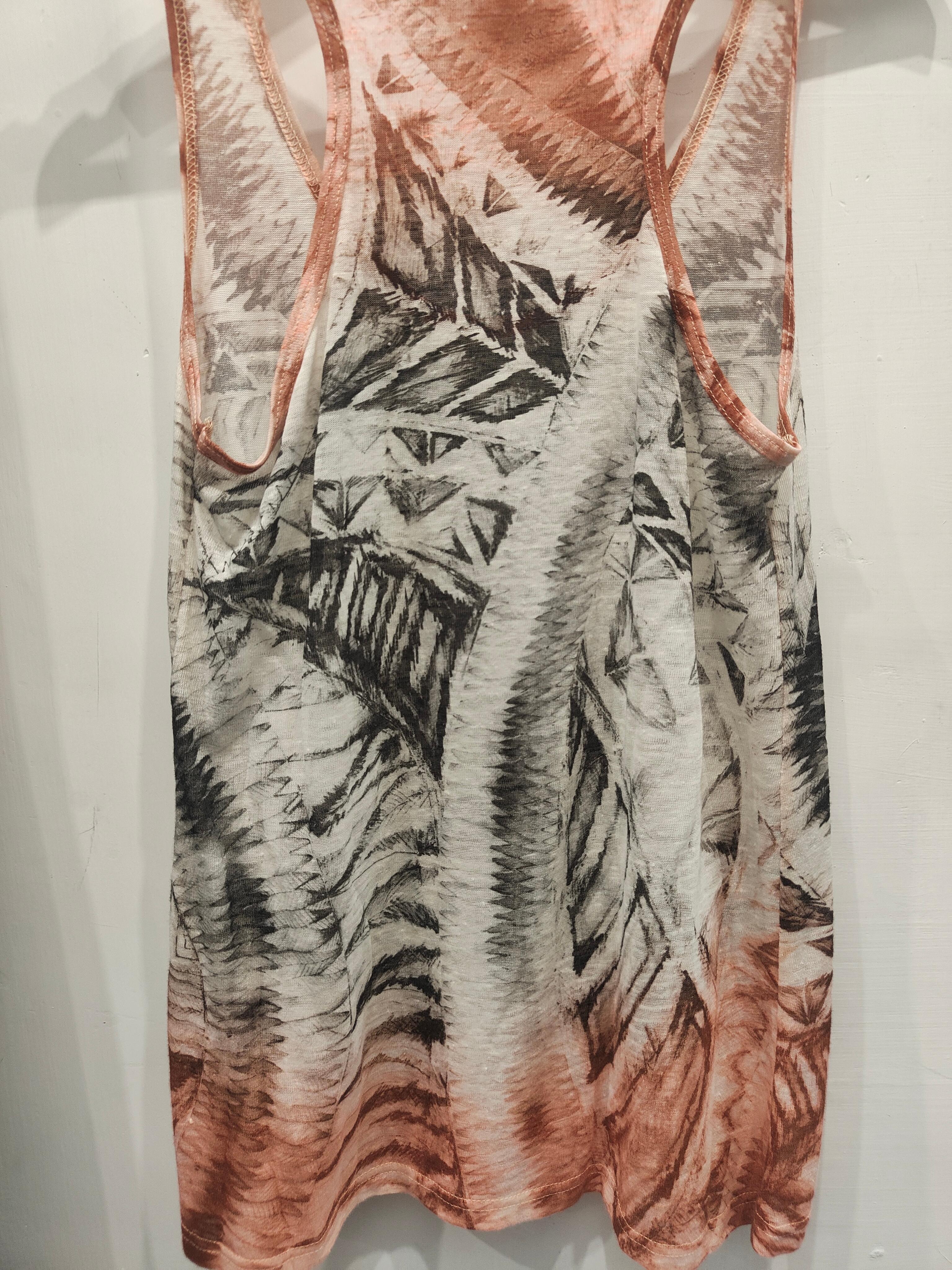 Top multicolore in lino Balmain in vendita 4