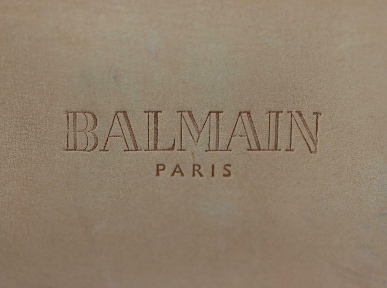 Women's Balmain Logo Embellished Croc Embossed Leather Waist Belt