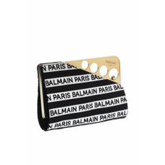 Balmain Logo Print Cerniere Hand Bag