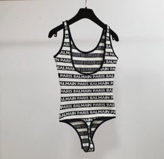 Balmain  Logo Stripe One-Piece Body