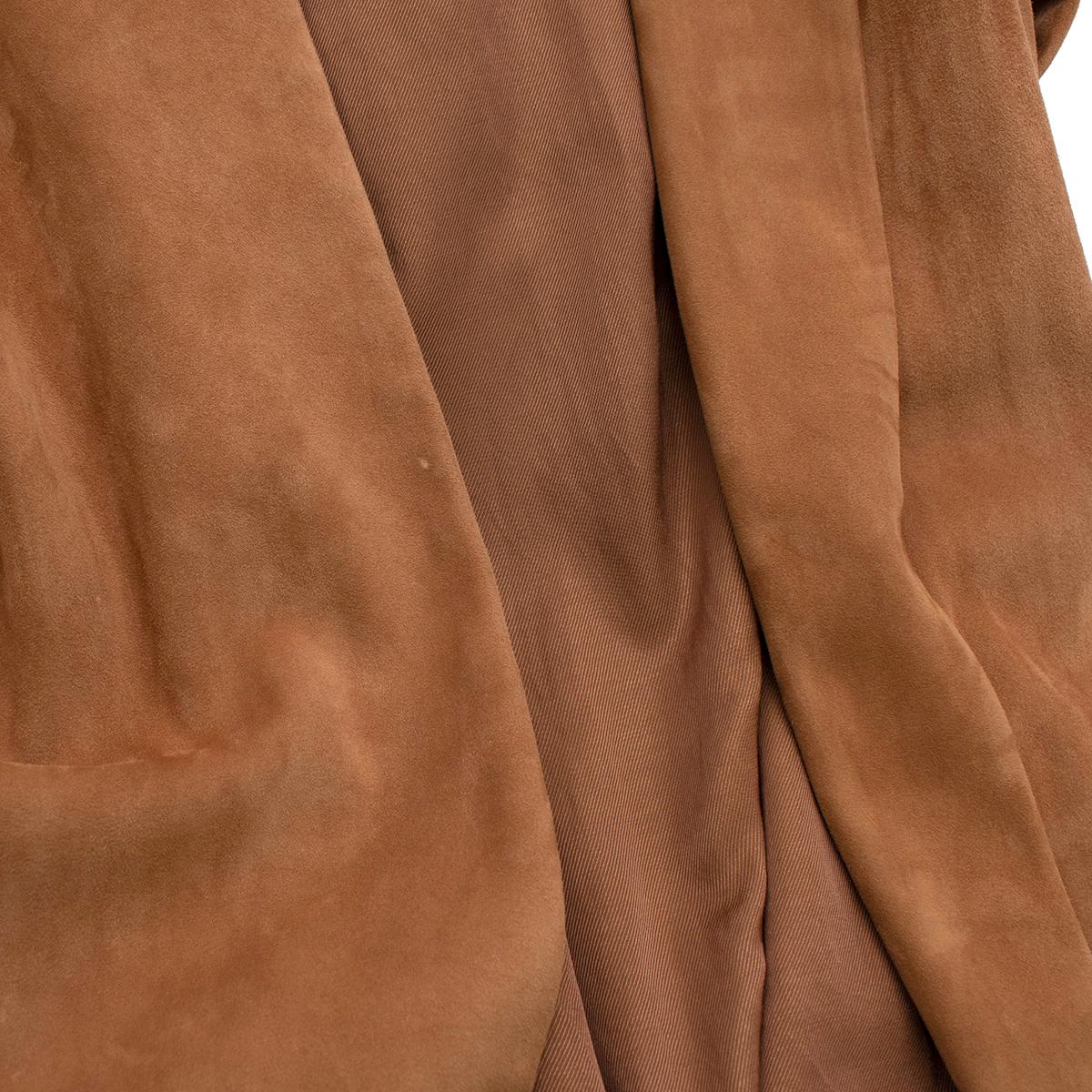 Women's Balmain Long Brown Tie Up Women Coat - US Size 8 For Sale