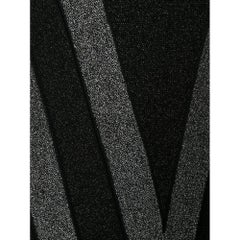Balmain Lurex Chevron Turtleneck Mini Dress