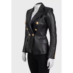 Balmain Luxurious Black Lamb Leather Jacket - Size FR34/XS