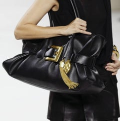 Balmain Medium Anthem Leather Shoulder Bag Burgundy - '20s