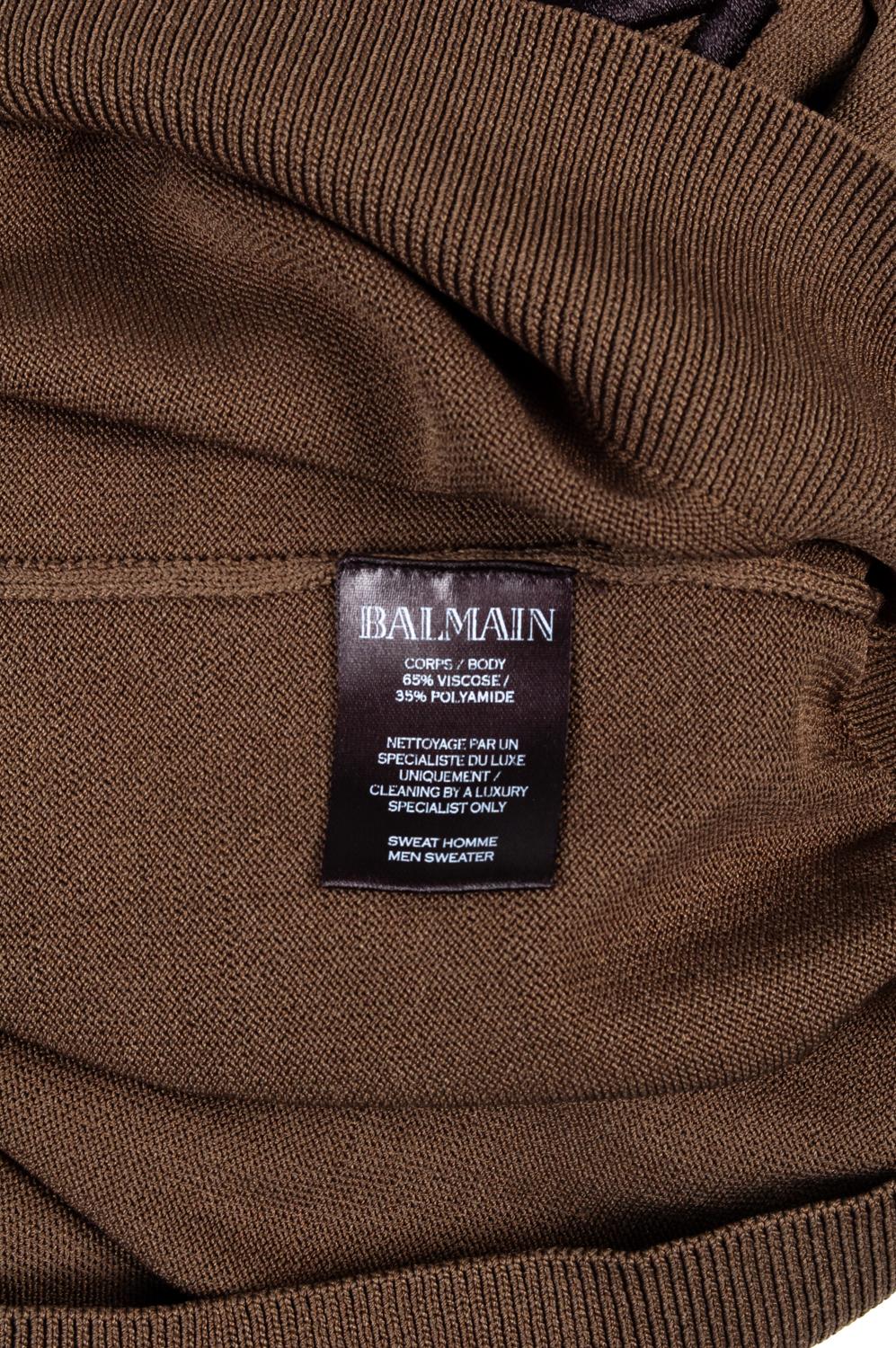 Balmain Men Sweater Crew Neck Size S/M, S606 For Sale 2
