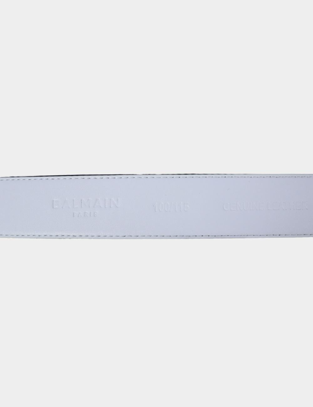 Gray Balmain Men's B-Belt For Sale