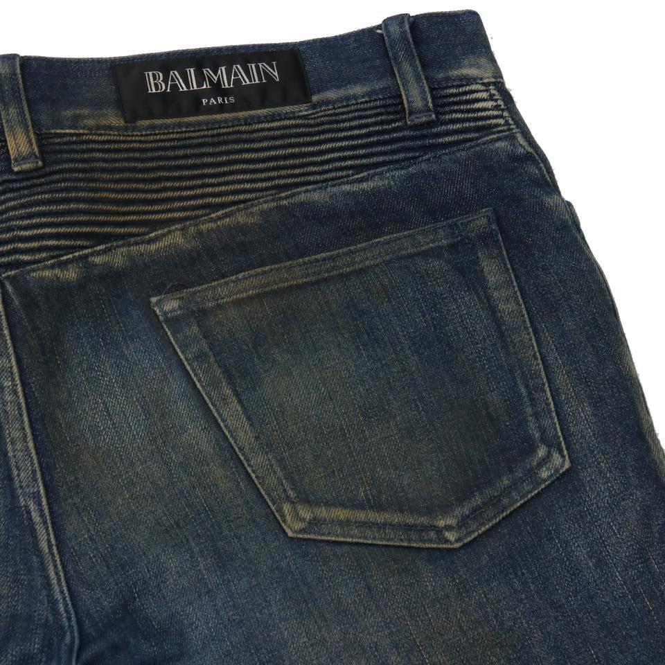 balmain biker jeans