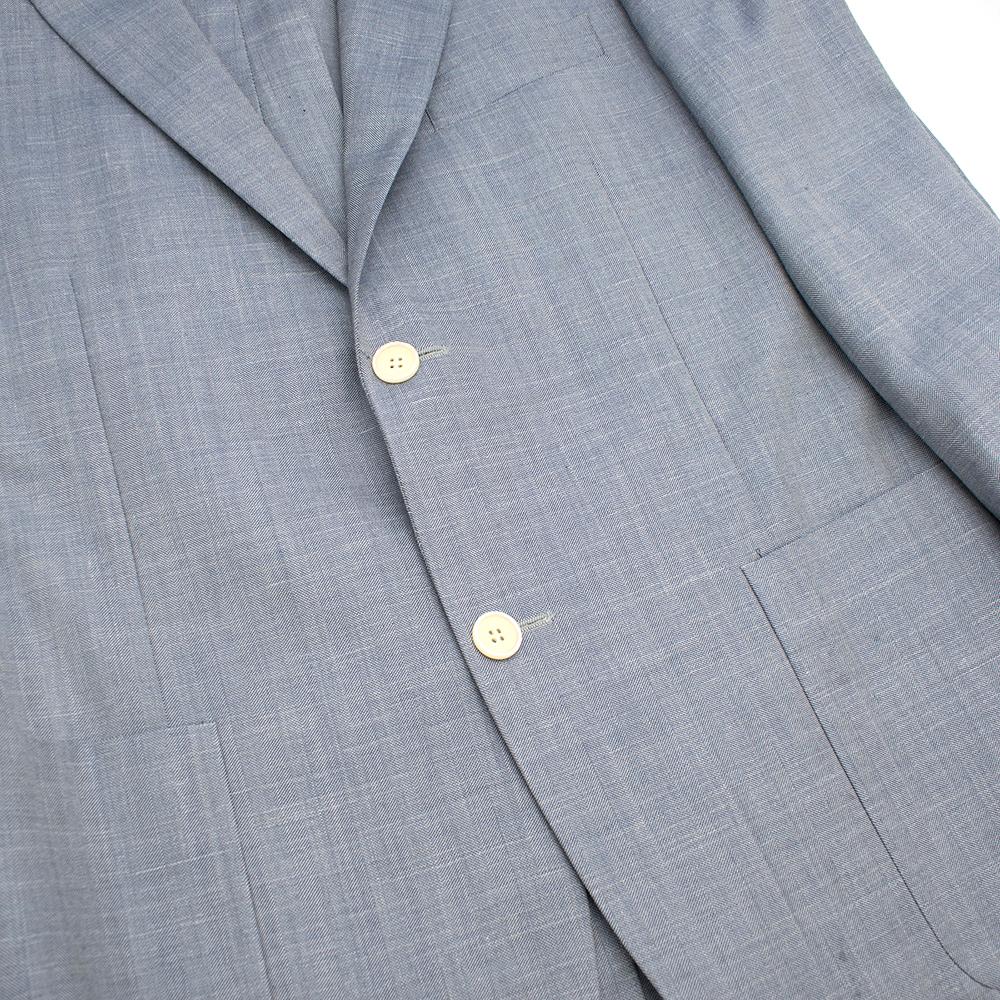 Balmain Men's Blue Wool Blend Blazer - Size Large - EU 50 For Sale 1
