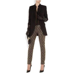 Balmain Metallic jacquard skinny pants sz FR38