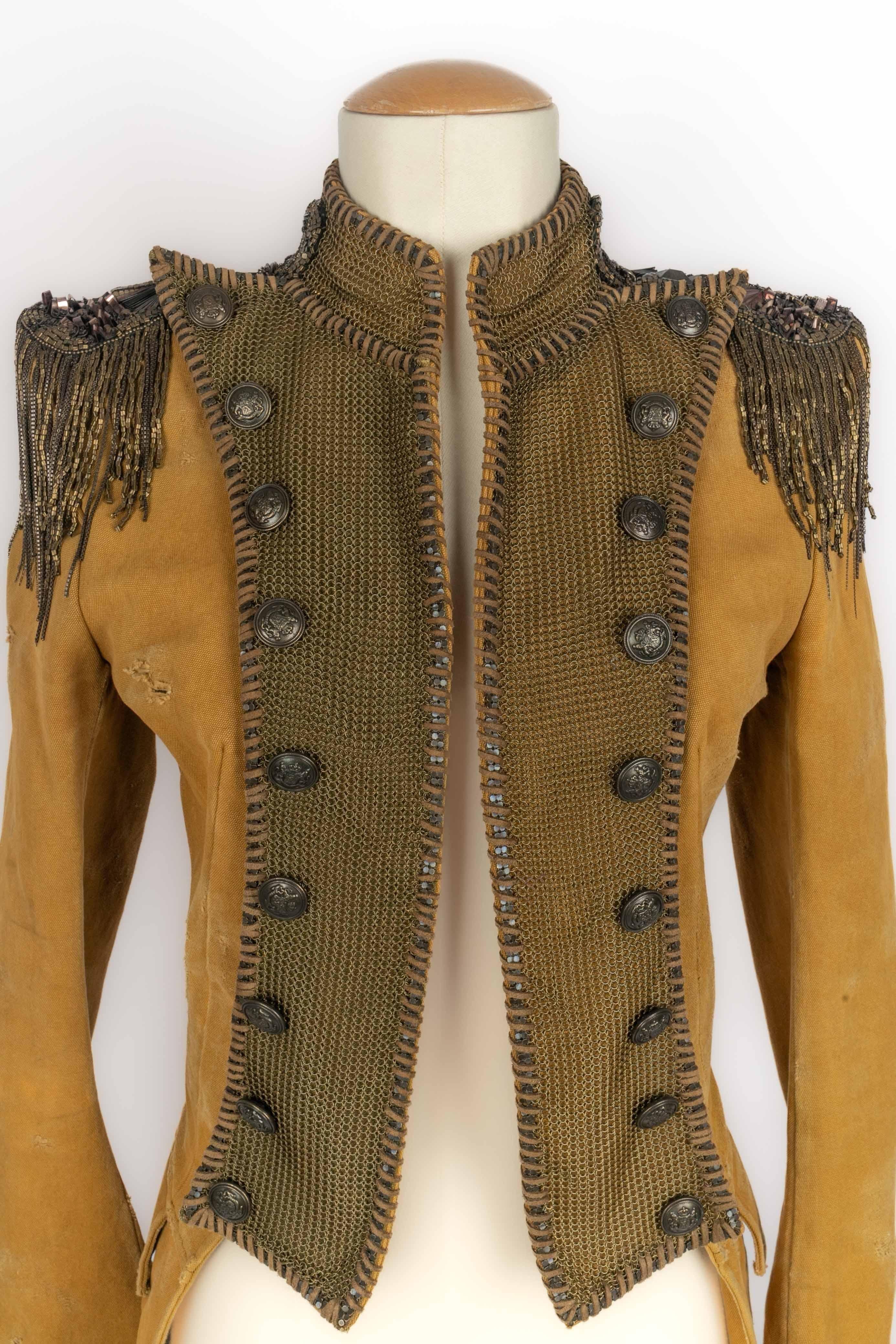 Marrone Giacca Balmain 'Military' Estate 2010 in vendita