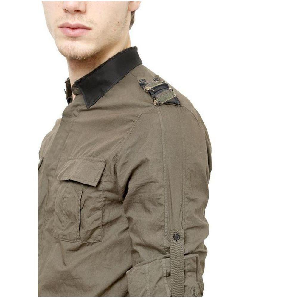 Balmain Military Khaki Shirt Style 