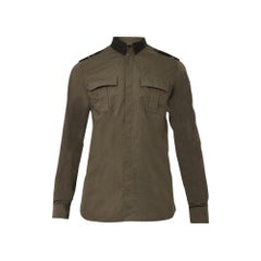 Balmain Military Khaki Shirt Style W4HT113B985B