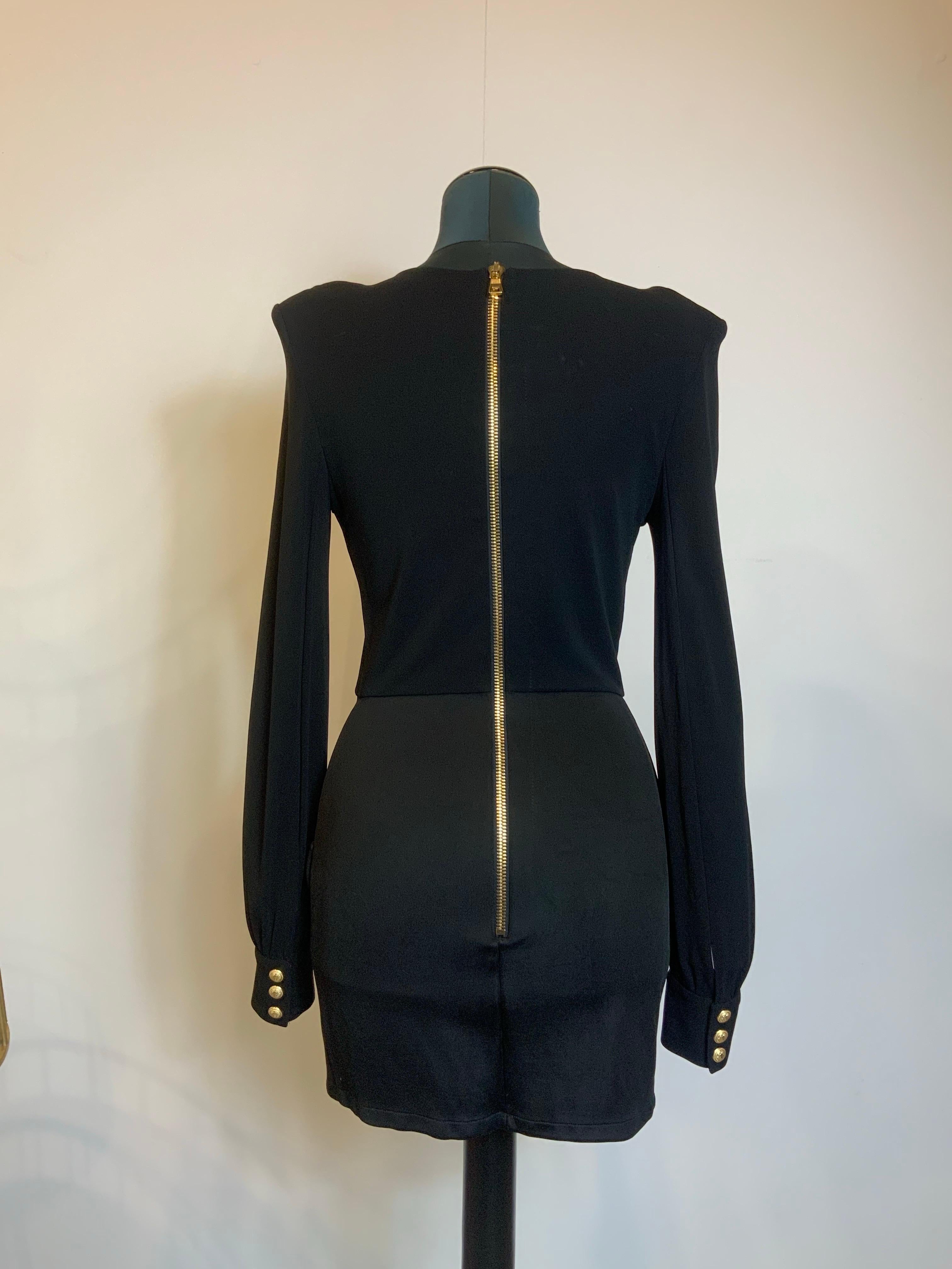 Balmain Mini-Schwarzes Minikleid im Angebot 1