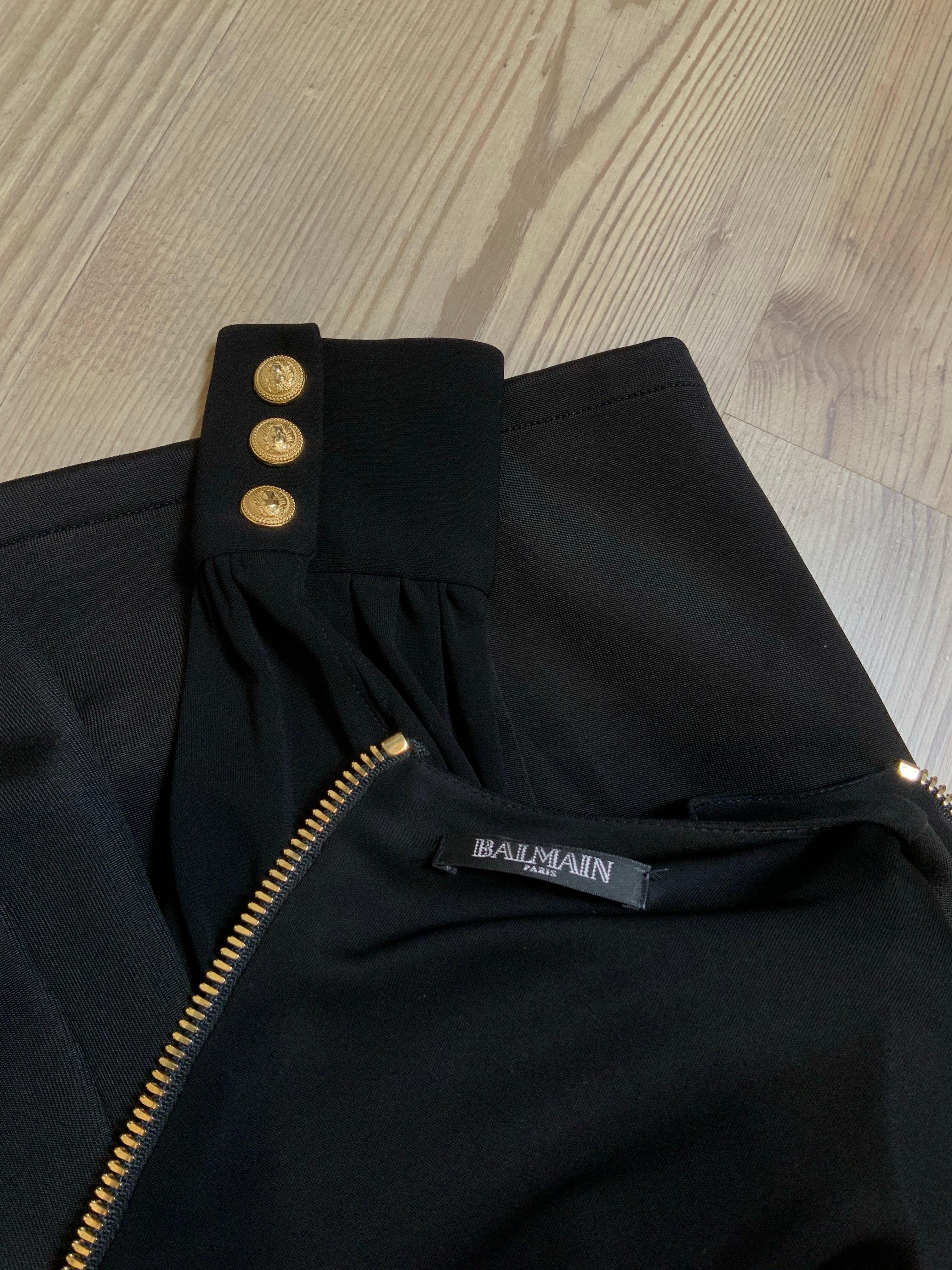 Balmain Mini-Schwarzes Minikleid im Angebot 2