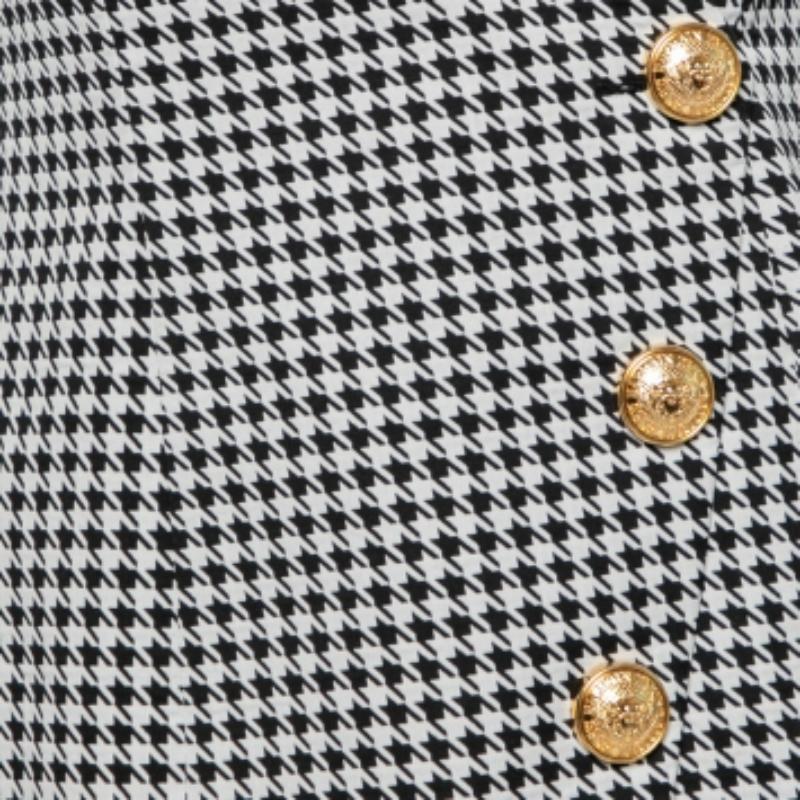 Balmain Mini abito monocromatico in pied-de-poule jacquard M In condizioni ottime in vendita a Dubai, Al Qouz 2