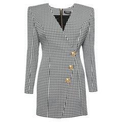Balmain Mini abito monocromatico in pied-de-poule jacquard M