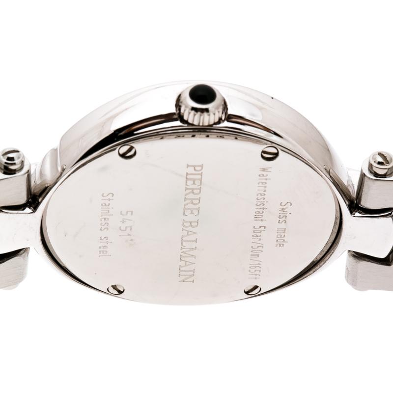 Balmain Perlmutt-Edelstahl-Diamanten-Armbanduhr 5451 für Damen 30 mm (Zeitgenössisch)
