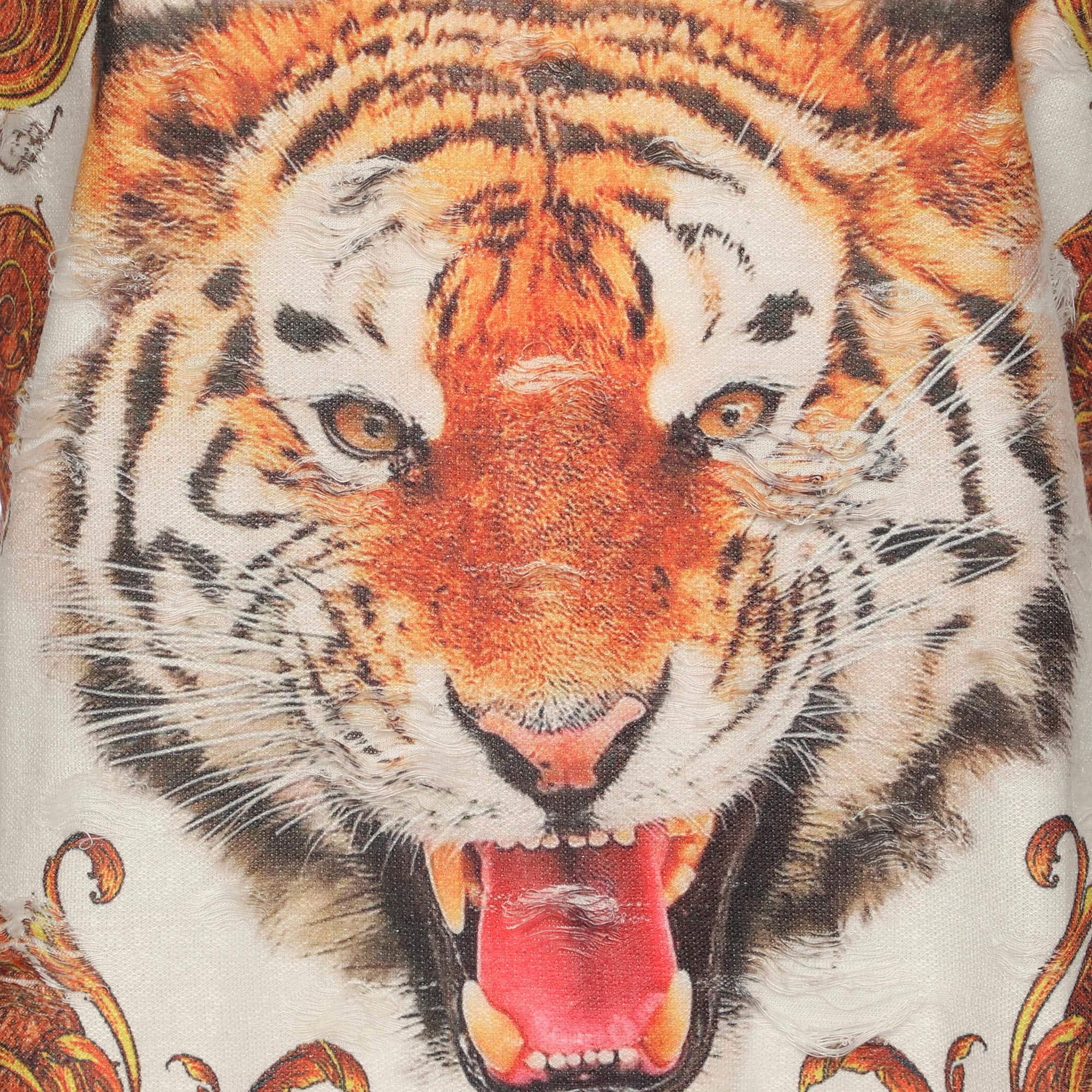 Marrone Balmain - Maglietta in jersey con stampa animale multicolore M. T. I. in vendita